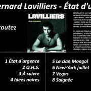 El texto musical SAIGNEE de BERNARD LAVILLIERS también está presente en el álbum Etat d'urgence (1999)