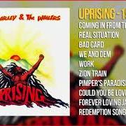 El texto musical REDEMPTION SONG de BOB MARLEY también está presente en el álbum Uprising (1980)