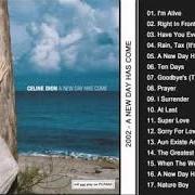 El texto musical SORRY FOR LOVE de CELINE DION también está presente en el álbum A new day has come (2002)