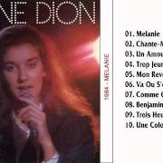 El texto musical MÉLANIE de CELINE DION también está presente en el álbum Mélanie (1984)