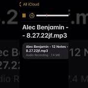 El texto musical LOVE THE ONES WHO LEAVE ME de ALEC BENJAMIN también está presente en el álbum 12 notes (2024)