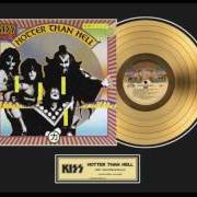 El texto musical HOTTER THAN HELL de KISS también está presente en el álbum Hotter than hell (1974)
