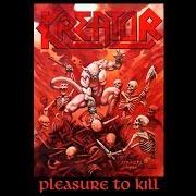 El texto musical PLEASURE TO KILL de KREATOR también está presente en el álbum Pleasure to kill (1986)