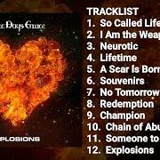 El texto musical CHAMPION de THREE DAYS GRACE también está presente en el álbum Explosions (2022)