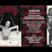 El texto musical DENIAL (INTRO) de AVULSED también está presente en el álbum Embalmed in blood (1992)