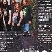 El texto musical EXTINCTION de BRUTALITY también está presente en el álbum In mourning (1996)