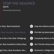 El texto musical PICK ME UP de GUTS también está presente en el álbum Stop the violence (2017)