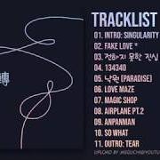 El texto musical INTRO: SINGULARITY de BTS también está presente en el álbum Love yourself: 'tear' (2018)