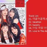 El texto musical LOVE IN THE AIR de GFRIEND también está presente en el álbum Sunny summer (2018)