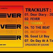 El texto musical DEAR DIARY: 2016.07.29 de ATEEZ también está presente en el álbum Zero: fever, pt. 1 (2020)