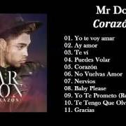 El texto musical TE VÍ de MR. DON también está presente en el álbum Corazón (2016)