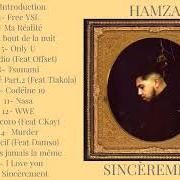 El texto musical INTRODUCTION de HAMZA también está presente en el álbum Sincèrement (2023)