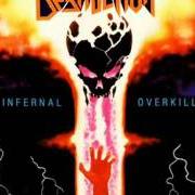 El texto musical BESTIAL INVASION de DESTRUCTION también está presente en el álbum Infernal overkill (1985)