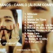 El texto musical MAREADO de CAMILO también está presente en el álbum Mis manos (2021)