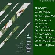 El texto musical ALL NIGHT de ASTRO (KOREA) también está presente en el álbum All light (2019)