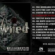 El texto musical LABELS FOR MASS MURDERS de DROWNED también está presente en el álbum Belligerent i (2013)
