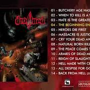 El texto musical CRY YOUR DEAD WAY de DROWNED también está presente en el álbum Butchery age (2003)