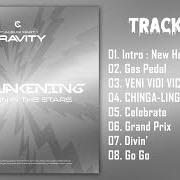 El texto musical GRAND PRIX de CRAVITY también está presente en el álbum The awakening : written in the stars (2021)