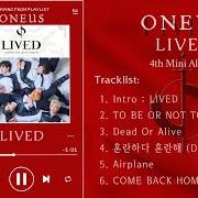 El texto musical COME BACK HOME de ONEUS también está presente en el álbum Lived (2020)