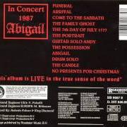 El texto musical FUNERAL de KING DIAMOND también está presente en el álbum In concert 1987: abigail (1990)